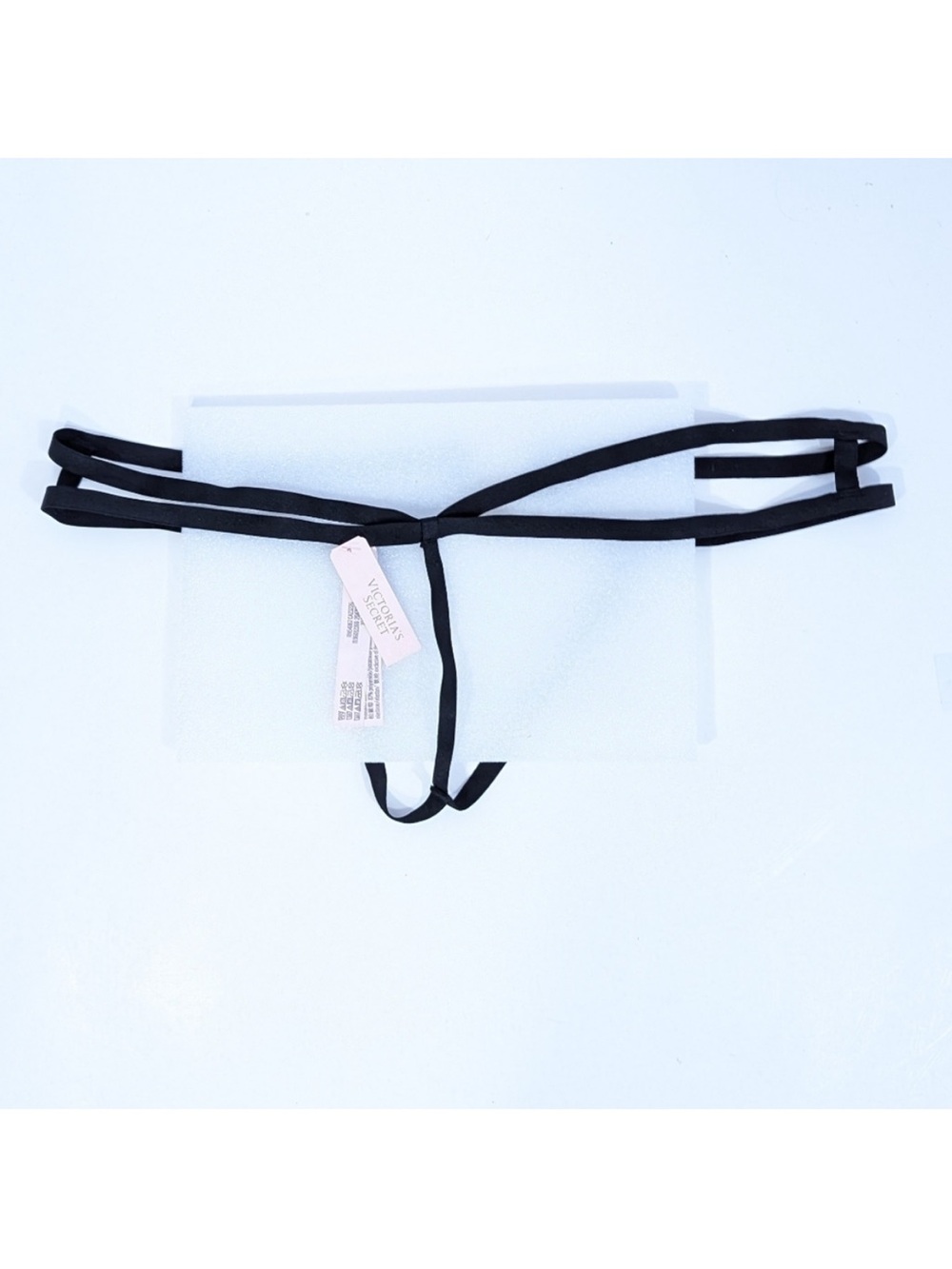 Victoria’s Secret Heartware Strappy Thong Panty crotchless Black Gold Heart NWT - Picture 6 of 7
